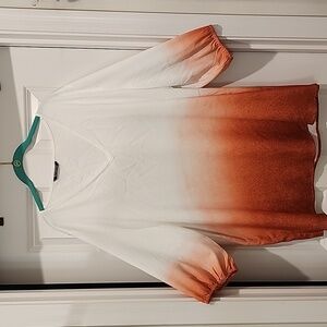 NWOT Bloomchic orange ombre blouse 2x